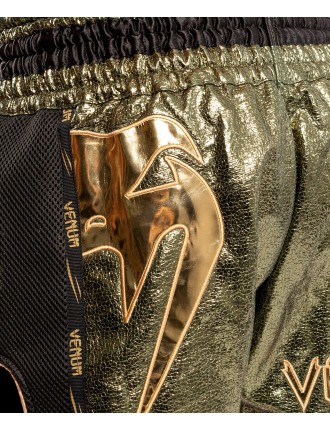 Top Choice Venum Giant Foil Muay Thai Shorts - Khaki/Gold New Collection