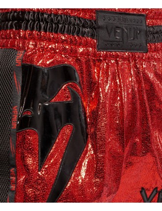 Top Choice Venum Giant Foil Muay Thai Shorts - Red/Black New Stock