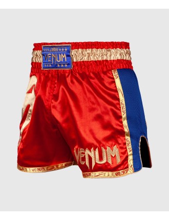 Top Choice Venum Giant Muay Thai Shorts - Red/Gold On Hand Now