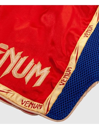 Top Choice Venum Giant Muay Thai Shorts - Red/Gold On Hand Now