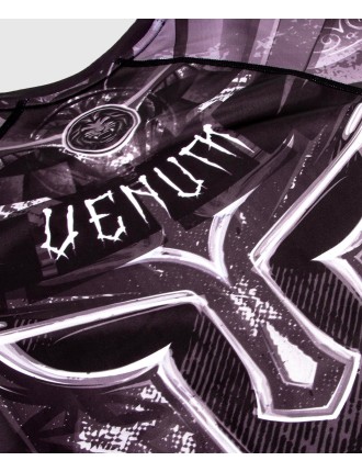 Top Choice Venum Gladiator 3.0 Rashguard - Black/White - Short Sleeves Immediate Availability