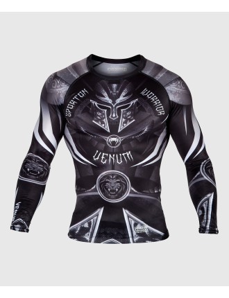 Top Choice Venum Gladiator 3.0 Rashguard - Long Sleeves - Black/White Just Launched