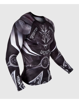 Top Choice Venum Gladiator 3.0 Rashguard - Long Sleeves - Black/White Just Launched