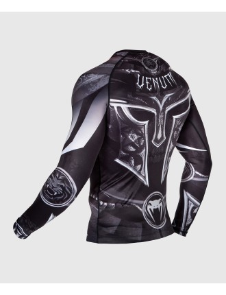 Top Choice Venum Gladiator 3.0 Rashguard - Long Sleeves - Black/White Just Launched