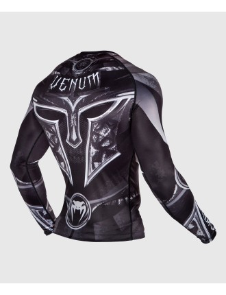 Top Choice Venum Gladiator 3.0 Rashguard - Long Sleeves - Black/White Just Launched