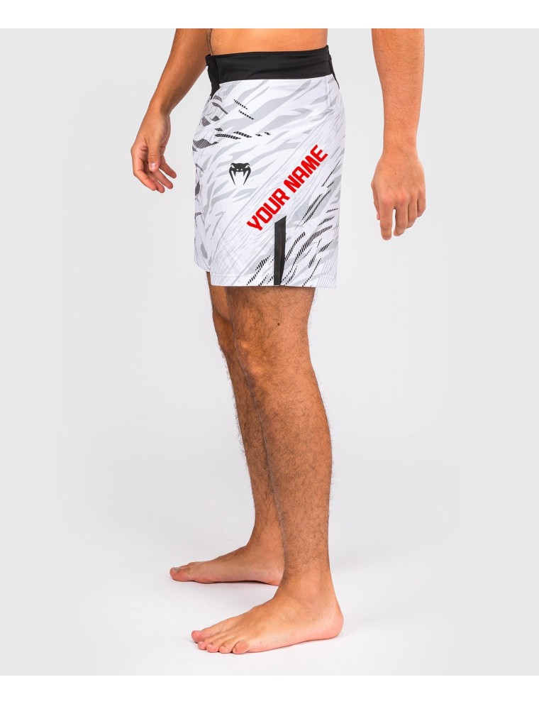 Top Choice UFC Fusion by Venum Personalized Authentic Fight Night Men's Fight Short - Short Fit - White New Stock