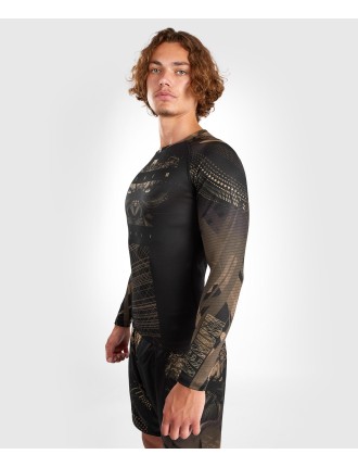 Top Choice Venum Gorilla Jungle Rashguard Long Sleeves - Black/Sand