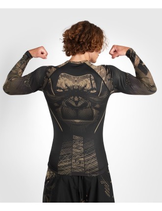 Top Choice Venum Gorilla Jungle Rashguard Long Sleeves - Black/Sand