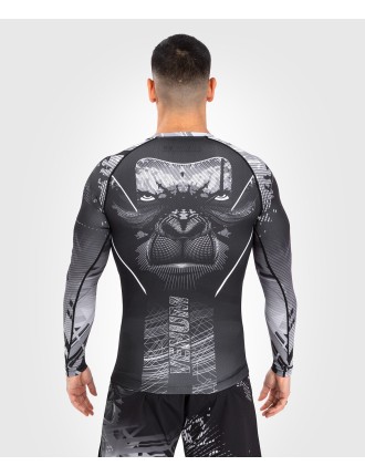 Top Choice Venum Gorilla Jungle Rashguards Long Sleeves - Black/White Hot New Item