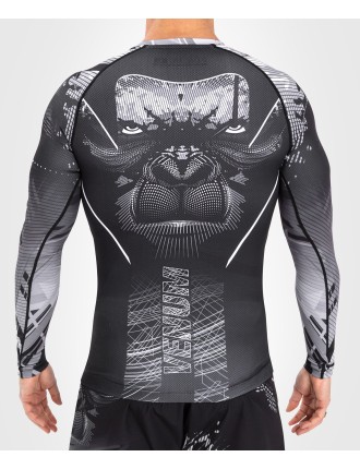 Top Choice Venum Gorilla Jungle Rashguards Long Sleeves - Black/White Hot New Item