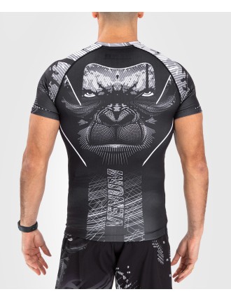 Top Choice Venum Gorilla Jungle Rashguards Short Sleeves - Black/White New Collection