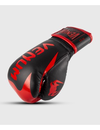 Top Choice Venum Hammer Pro Boxing Gloves Velcro - Black/Red Fresh Release