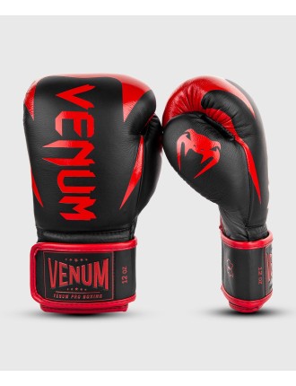 Top Choice Venum Hammer Pro Boxing Gloves Velcro - Black/Red Fresh Release