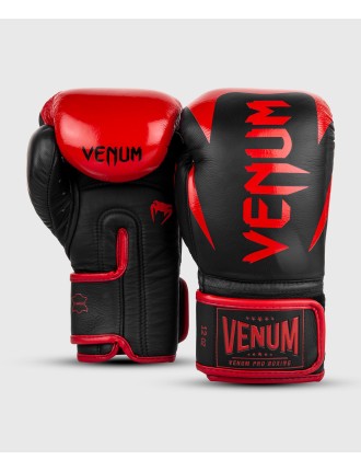 Top Choice Venum Hammer Pro Boxing Gloves Velcro - Black/Red Fresh Release