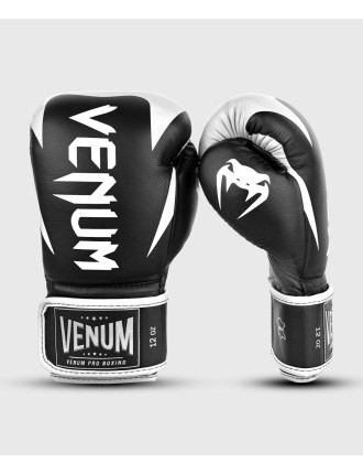 Top Choice Venum Hammer Pro Boxing Gloves Velcro - Black/White Limited Stock