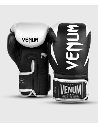 Top Choice Venum Hammer Pro Boxing Gloves Velcro - Black/White Limited Stock