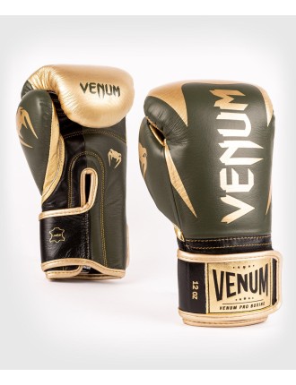 Top Choice Venum Hammer Pro Boxing Gloves Velcro - Khaki/Gold Immediate Availability