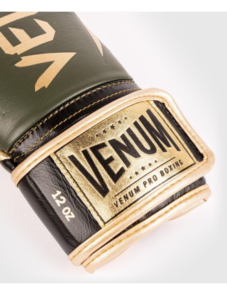 Top Choice Venum Hammer Pro Boxing Gloves Velcro - Khaki/Gold Immediate Availability