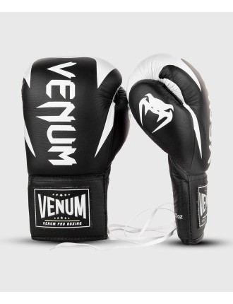 Top Choice Venum Hammer Pro Boxing Gloves - With Laces - Black/White Hot New Item