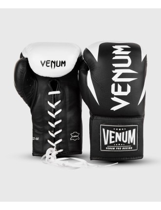 Top Choice Venum Hammer Pro Boxing Gloves - With Laces - Black/White Hot New Item