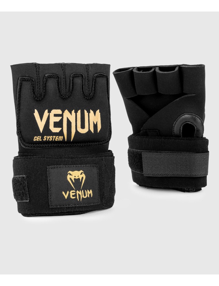 Top Choice Venum Kontact Gel Glove Wraps - Black/Gold New Collection