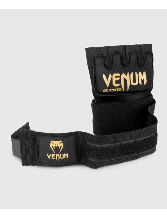 Top Choice Venum Kontact Gel Glove Wraps - Black/Gold New Collection