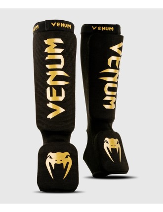 Top Choice Venum Kontact Shin Guards - Black/Gold Fresh Release