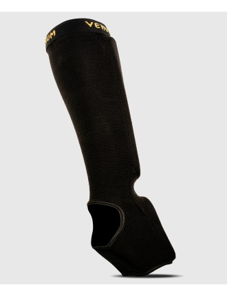 Top Choice Venum Kontact Shin Guards - Black/Gold Fresh Release