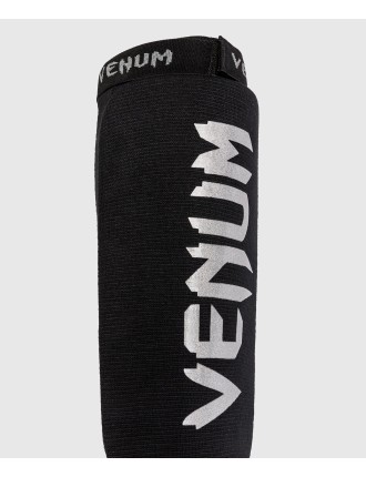 Top Choice Venum Kontact Shin Guards - Black/Silver Immediate Availability