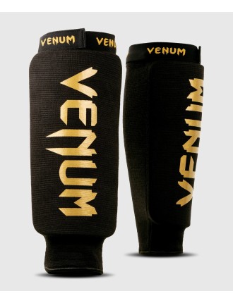 Top Choice Venum Kontact Shin Guards - without foot - Black/Gold New Release