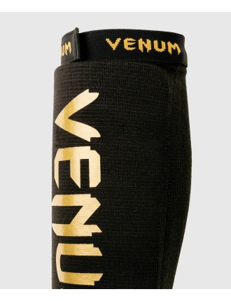 Top Choice Venum Kontact Shin Guards - without foot - Black/Gold New Release