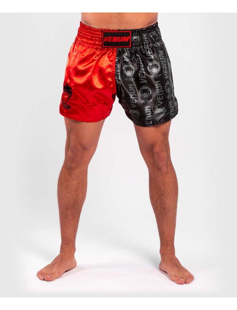 Top Choice Venum Logos Muay Thai Shorts - Black/Red Fresh Release