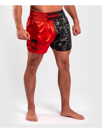 Top Choice Venum Logos Muay Thai Shorts - Black/Red Fresh Release