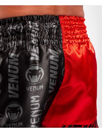 Top Choice Venum Logos Muay Thai Shorts - Black/Red Fresh Release