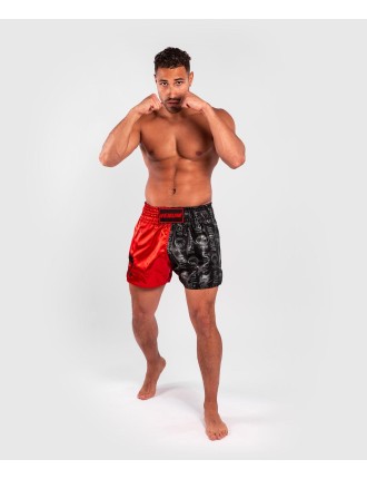 Top Choice Venum Logos Muay Thai Shorts - Black/Red Fresh Release