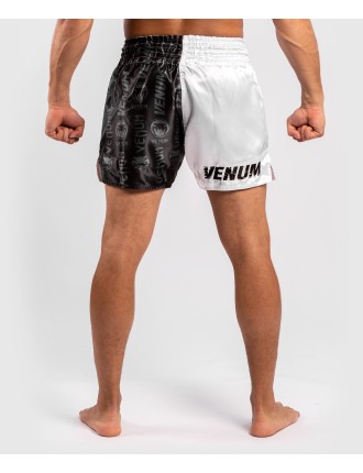 Top Choice Venum Logos Muay Thai Shorts - Black/White Limited Stock