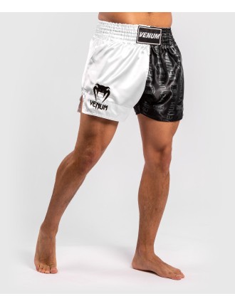 Top Choice Venum Logos Muay Thai Shorts - Black/White Limited Stock