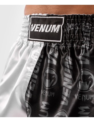 Top Choice Venum Logos Muay Thai Shorts - Black/White Limited Stock