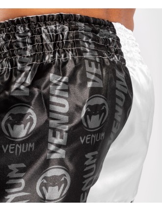 Top Choice Venum Logos Muay Thai Shorts - Black/White Limited Stock