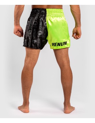 Top Choice Venum Logos Muay Thai Shorts - Black/Yellow Immediate Availability