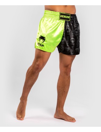 Top Choice Venum Logos Muay Thai Shorts - Black/Yellow Immediate Availability