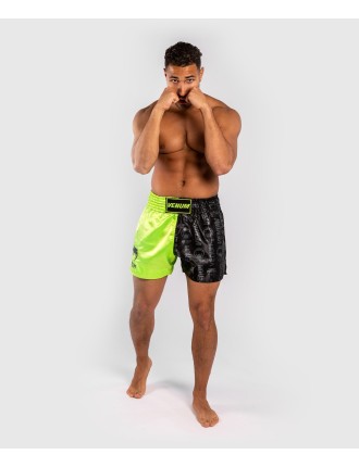 Top Choice Venum Logos Muay Thai Shorts - Black/Yellow Immediate Availability