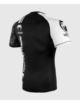 Top Choice Venum Logos Rashguard Short Sleeves - Black/White