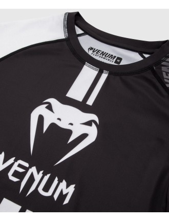 Top Choice Venum Logos Rashguard Short Sleeves - Black/White