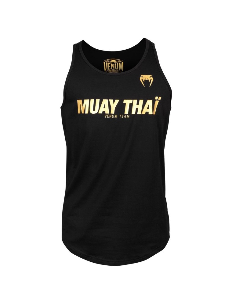 Top Choice Venum Muay Thai VT Tank Top - Black/Gold Latest Edition