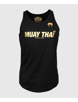 Top Choice Venum Muay Thai VT Tank Top - Black/Gold Latest Edition