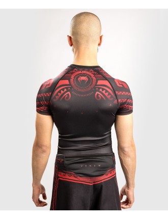 Top Choice Venum Nakahi Rashguard - Short Sleeves - Black/Red Immediate Availability