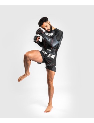 Top Choice Venum Okinawa 3.0 Rashguard Long Sleeves - Black/Red Available Now