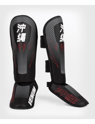 Top Choice Venum Okinawa 3.0 Shinguards - For Kids - Black/Red New Collection