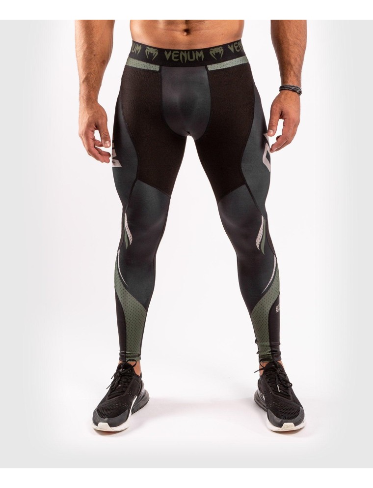 Top Choice Venum ONE FC Impact Compresssion Tights - Black/Khaki Limited Stock